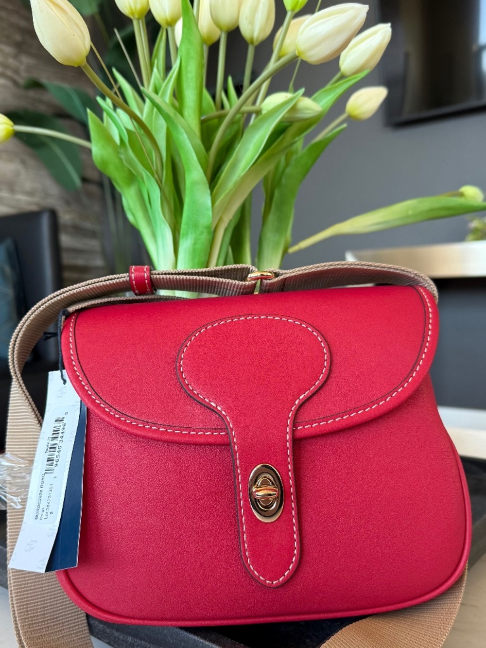 New Dooney & Bourke Penrose Saddle 22 Leather Shoulder Bag